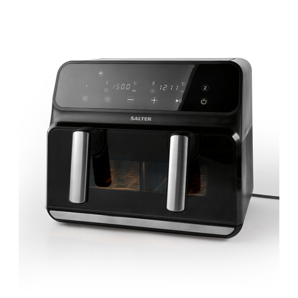 Fuzion Dual Air Fryer - 8L - Black - EK5728 - Salter - 5054061503340
