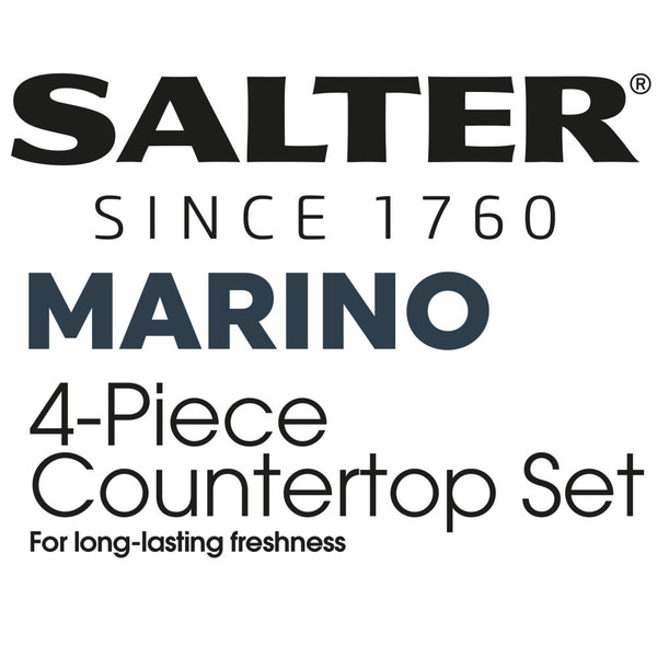 Marino 4-Piece Bread Bin & Canister Set - Blue - BW12613EU7 - Salter - 5054061549287