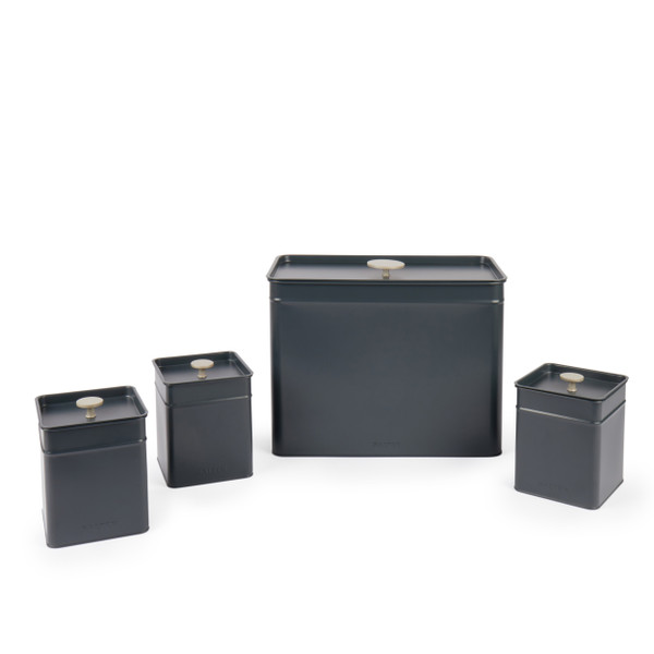 Marino 4-Piece Bread Bin & Canister Set - Blue - BW12613EU7 - Salter - 5054061549287