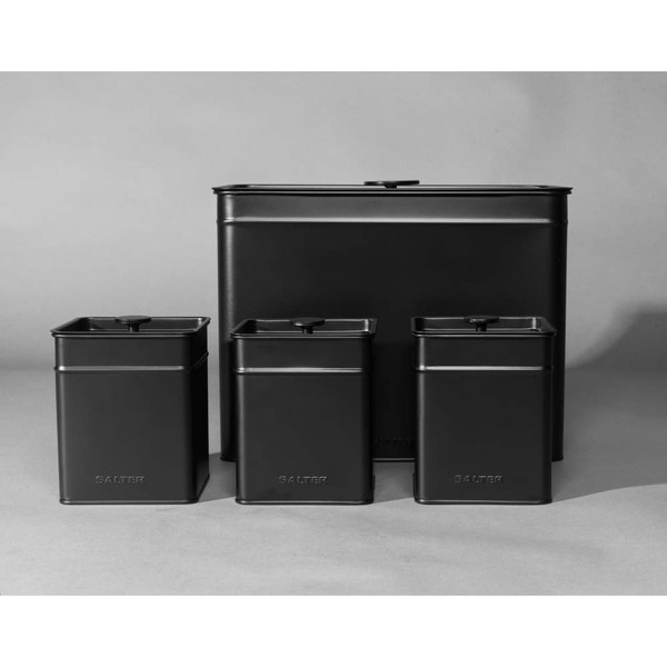 Kuro 4-Piece Bread Bin & Canister Set