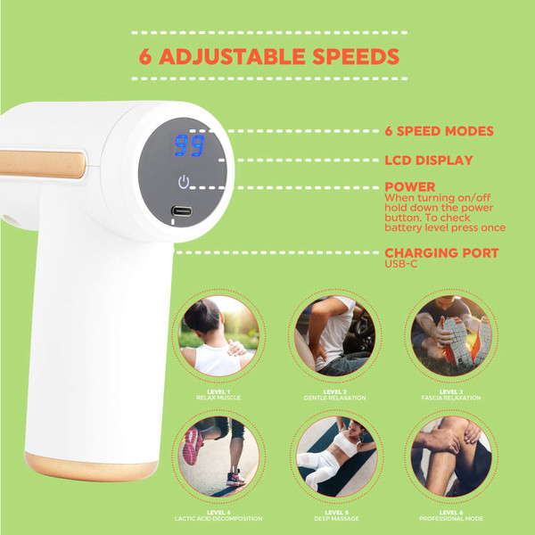 Mini Electric Massage Gun - White - White - EE7427WHTSTKEU7 - Salter - 5054061519785