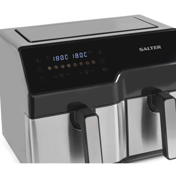 Dual Sector Air Fryer - 9L - Black - EK5729 - Salter - 5054061503357