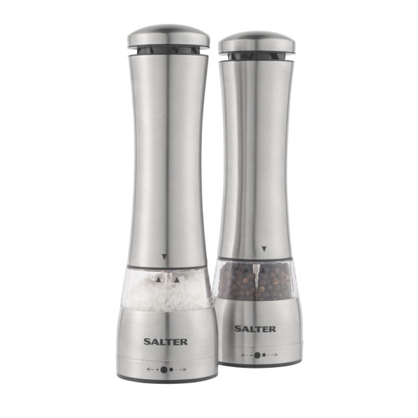 Electric Salt & Pepper Mill Set - Stainless Steel - Silver - BW11847EU7 - Salter - 5054061438079