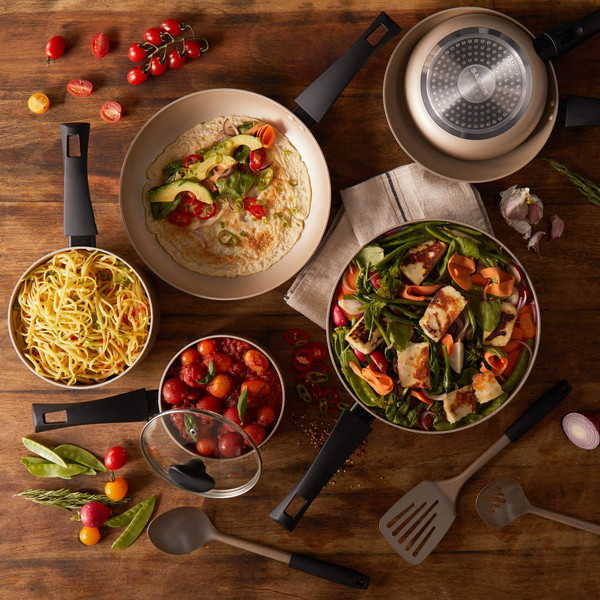 Olympus 2-Piece Frying Pan & Stir Fry Pan Set - Gold - COMBO-8231 - Salter - 5054061496949
