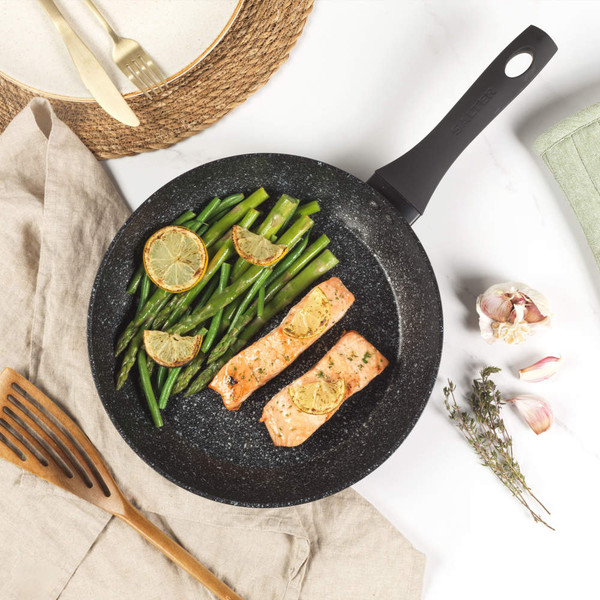 Megastone 2-Piece Frying Pan Set - 28/30cm - Black - COMBO-8579A - Salter - 5054061538557