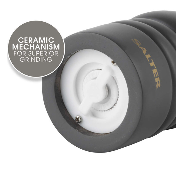 Olea Salt & Pepper Mill Set - Beige/Charcoal