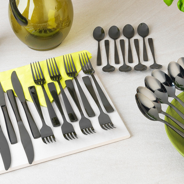 Regal 48-Piece Cutlery Set - Black