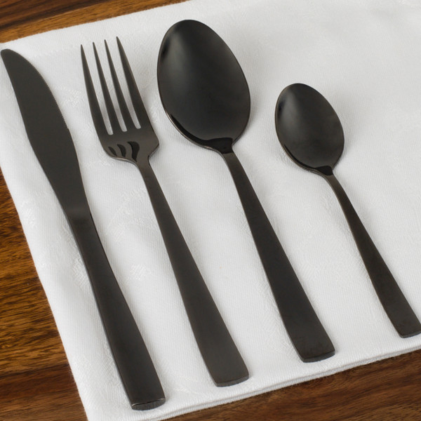 Regal 48-Piece Cutlery Set - Black