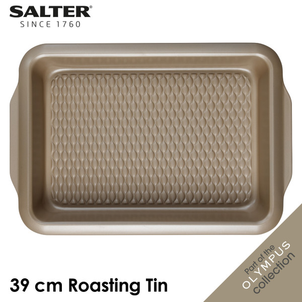 Olympus 39cm Roasting Tin - 2 Pack - Gold - COMBO-8224 - Salter - 5054061496840
