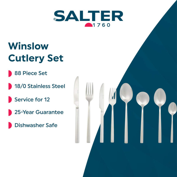 44 piece Winslow cutlery set, stainless steel, for 6 place settings