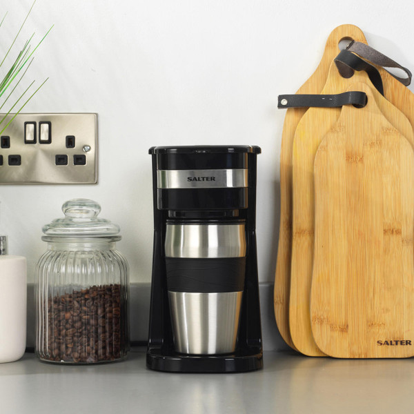 Coffee Maker to Go Personal Filter Coffee Machine with Two Stainless Steel Travel Mugs Salter COMBO-7868 5054061468571 