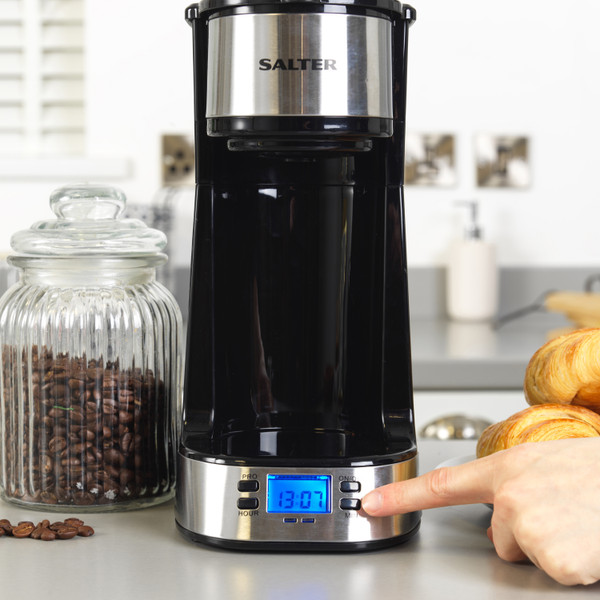 Digital Coffee Maker to Go & 2 Travel Mugs