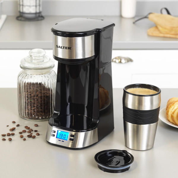 Digital Coffee Maker To Go & Set of 2 Travel Mugs Salter COMBO-8029 5054061494310 