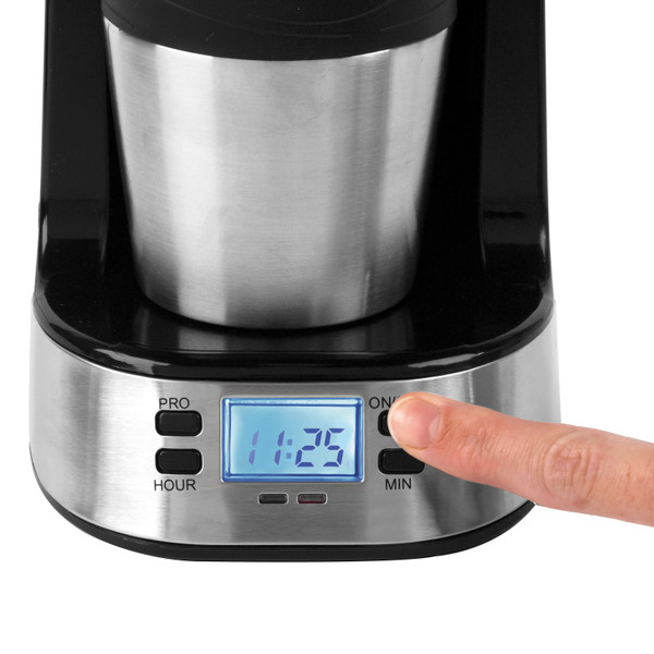 Digital Coffee Maker to Go & 2 Travel Mugs