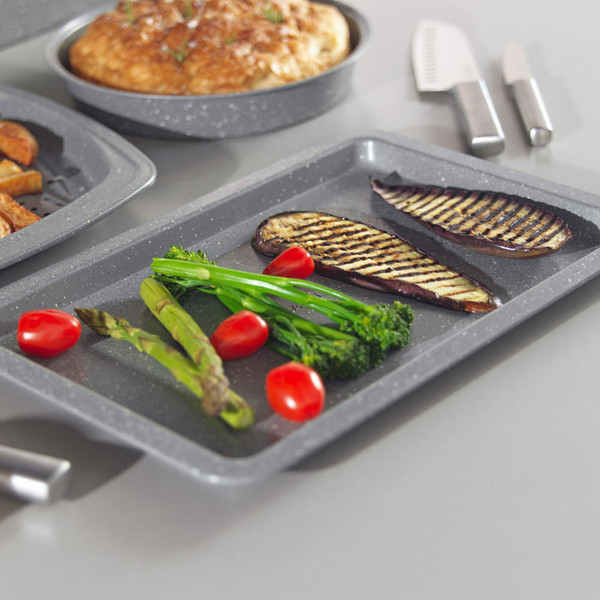 Marblestone 4-Piece Bakeware Set - Grey - COMBO-4723 - Salter - 5054061281187