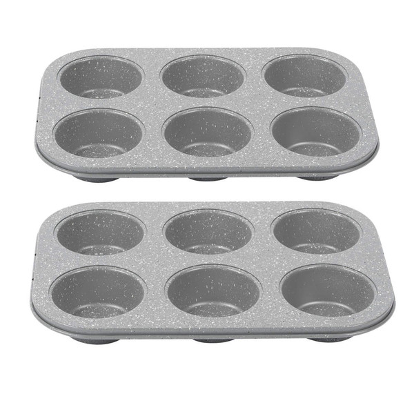 Marblestone 6 Cup Muffin Tray - 2 Pack Marblestone 6 Cup Muffin Tray - 2 Pack