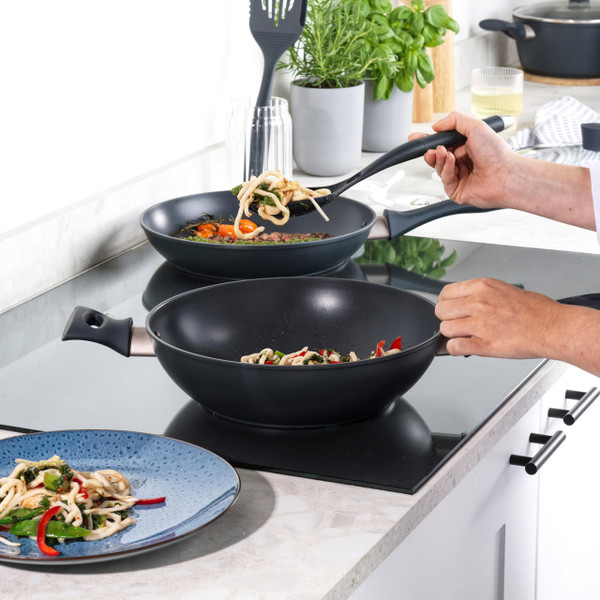 Marino 4-Piece Cookware Set – Includes Frying Pans and Wok Pan, Non-Stick Salter COMBO-8852 5054061541458 