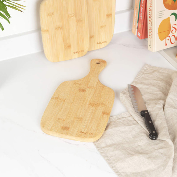 3-Piece Bamboo Paddle Chopping Board Set