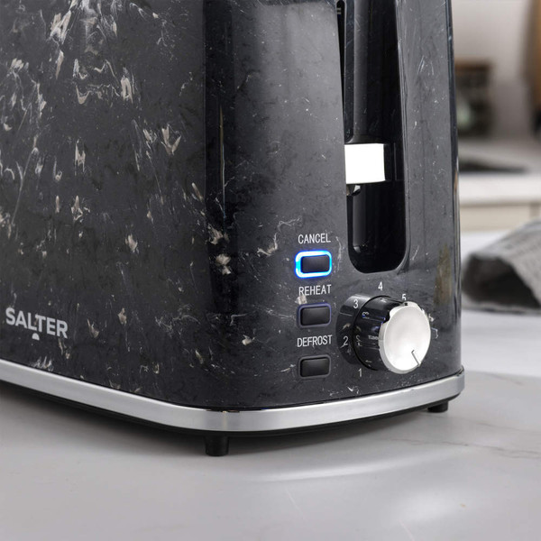 Marble 2-Slice Toaster - Black - Black - EK5832BMA - Salter - 5054061506150