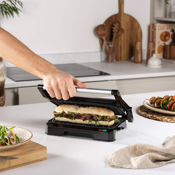 Megastone Health Grill & Panini Maker - Black - EK5856 - Salter - 5054061504620