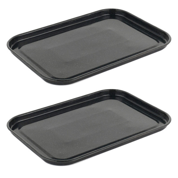 Vitreous Enamel 36cm Baking Tray - 2 Pack Vitreous Enamel 36cm Baking Tray - 2 Pack