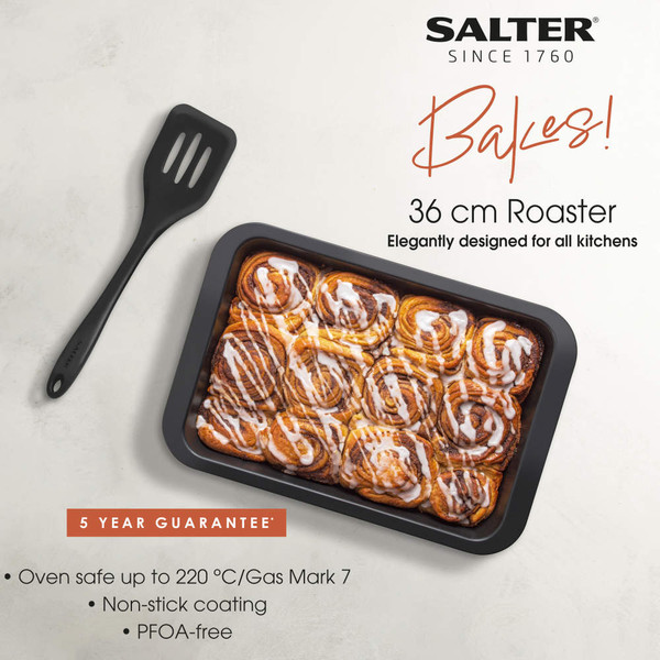 Bakes 36cm Roasting Tin - 3 Pack - Black - COMBO-9015 - Salter - 5054061543247
