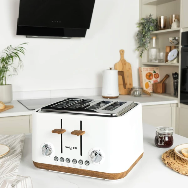 Toronto Kettle, 4-Slice Toaster & Microwave Set - White