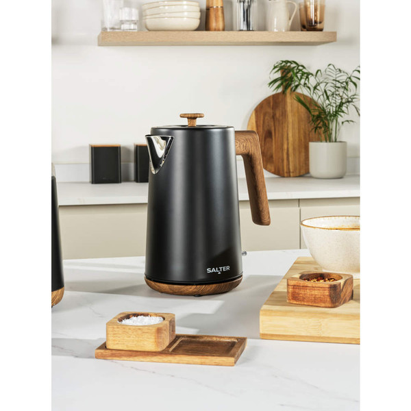 Toronto Kettle, 4-Slice Toaster & Digital Microwave Set - Black