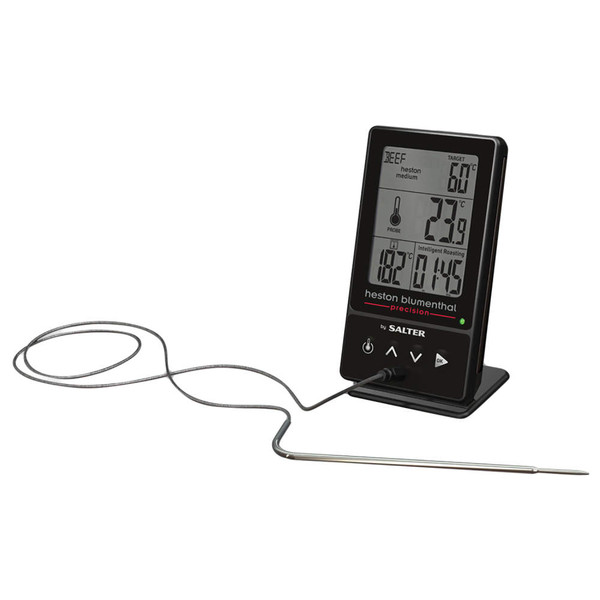 Digital cooking thermometer with probe, black, Heston Blumenthal by Salter