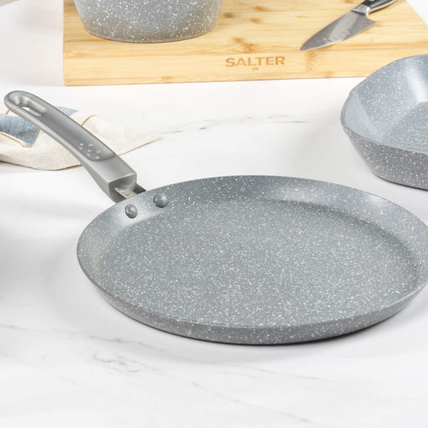 Marblestone 25cm Pancake Pan - Grey - BW13656GEU7 - Salter - 5054061559712