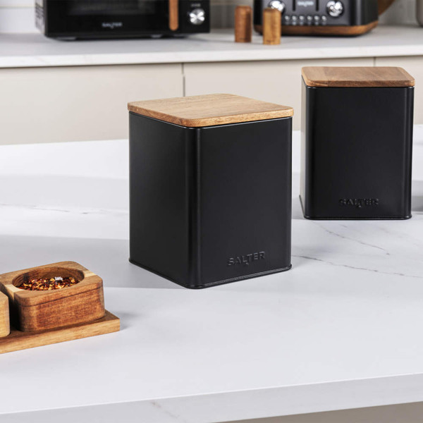 Toronto Canisters & Shakers Set - Black