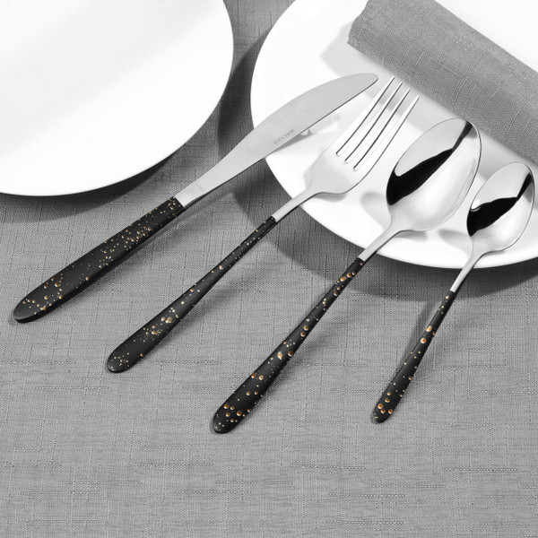 Gold Marble 16-Piece Cutlery Set 