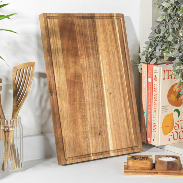 Toronto Wooden Chopping Board - Brown - BW13695EU7 - Salter - 5054061580105