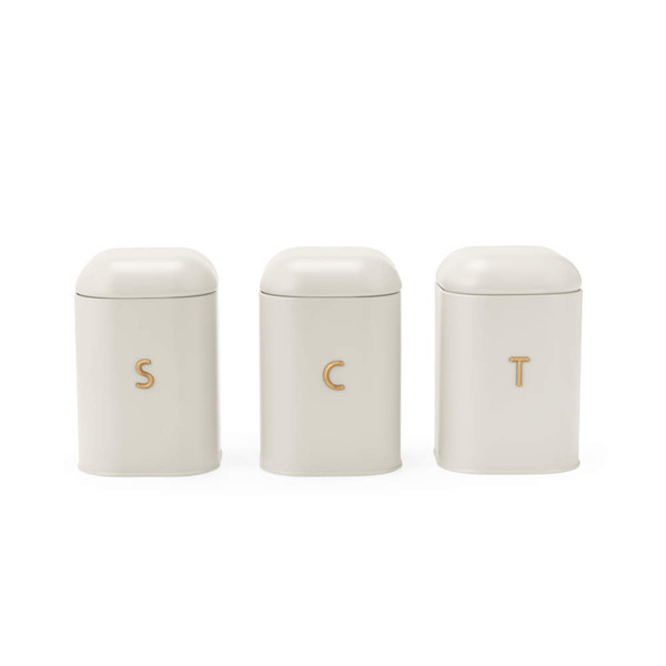 Pebble 3-Piece Canister Set - Stone