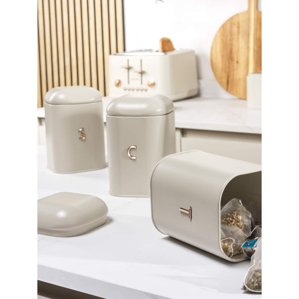 Pebble 3-Piece Canister Set - Stone