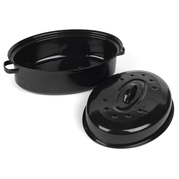 Vitreous Enamel 36cm Self-Basting Roaster