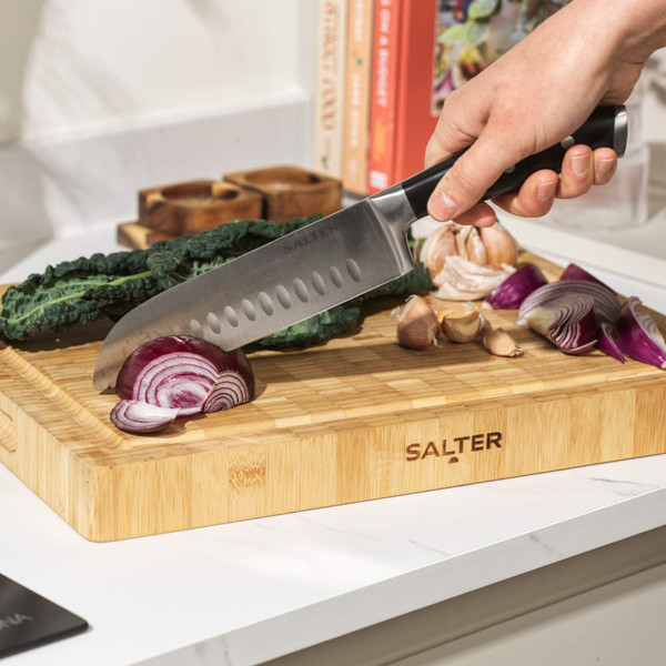 Butcher's Block 42cm Chopping Board - Brown - BW13308EU7 - Salter - 5054061556230