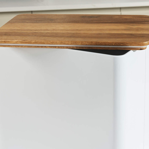 Toronto Bread Bin – White/Wooden
