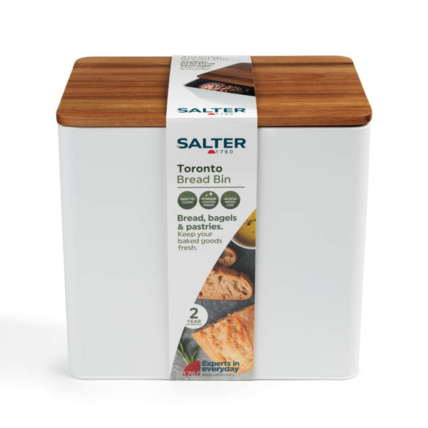 Toronto Bread Bin – White/Wooden Toronto Bread Bin – White/Wooden