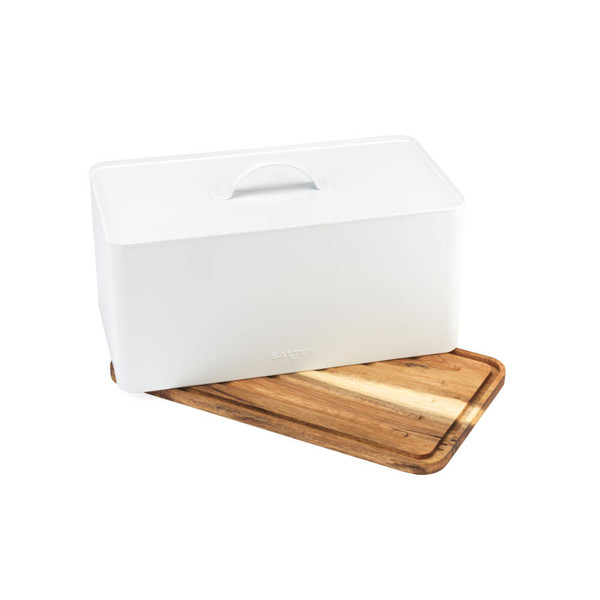 Toronto Bread Bin with Chopping Board – White