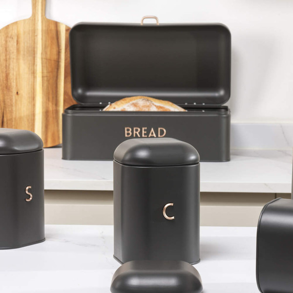 Pebble Bread Bin - Charcoal