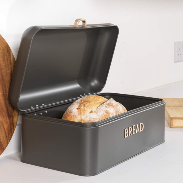 Pebble Bread Bin - Charcoal
