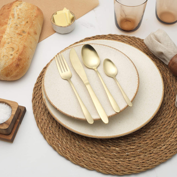 Chiltern 64 Piece Cutlery Set - Gold