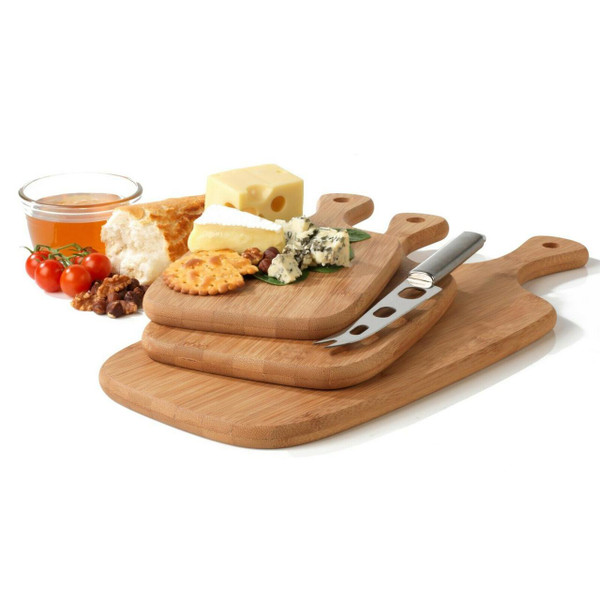 Bamboo Charcuterie Board Set, 3 Piece, FSC®-Certified Bamboo 