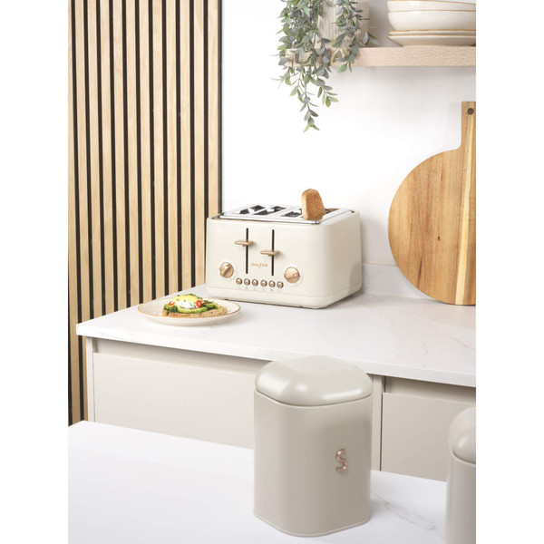 Pebble Kettle & 4-Slice Toaster Set – Stone