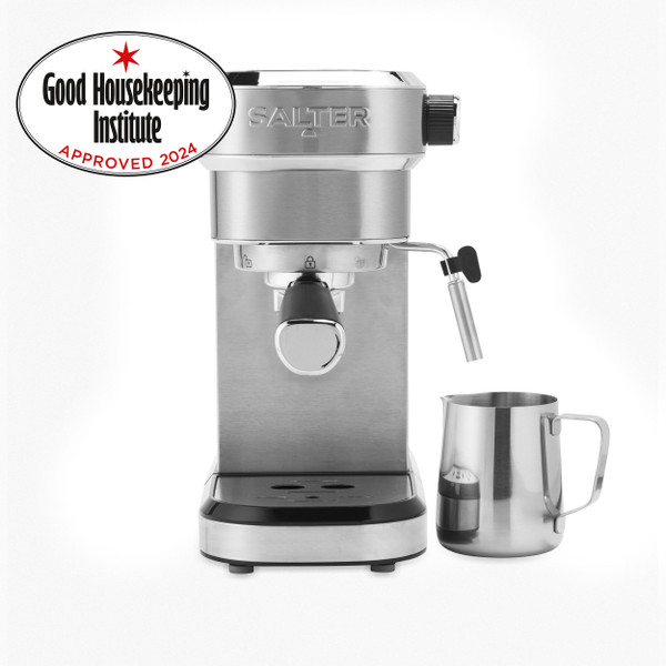 Espresso Machine With Milk Frother - Silver - EK6139 - Salter - 5054061507454