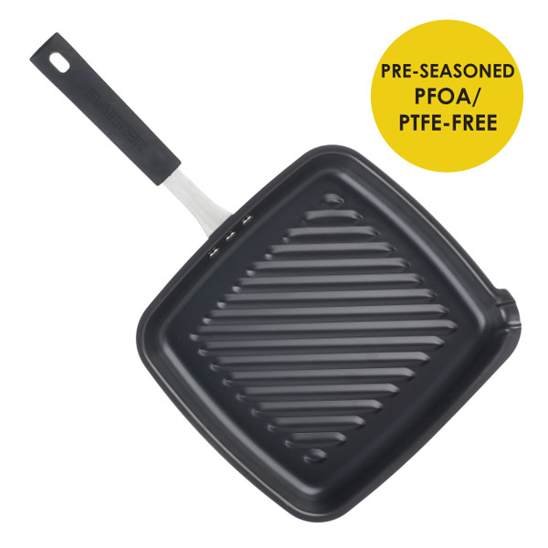 Pan For Life Carbon Steel Griddle Pan, 26 cm, Grey