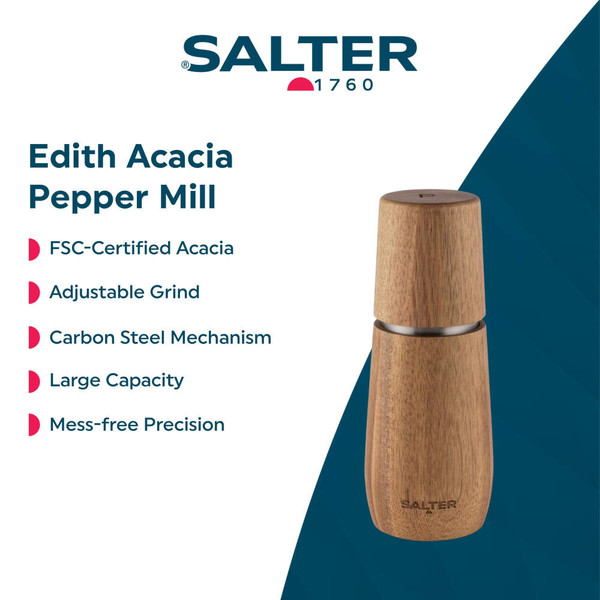 Salt or pepper grinder in hand seasoning chicken breast and couscous salad, modern kitchen setting