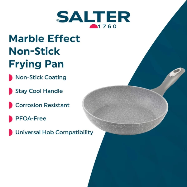 Set of grey non-stick frying pans, saucepans and grill pan on white kitchen worktop