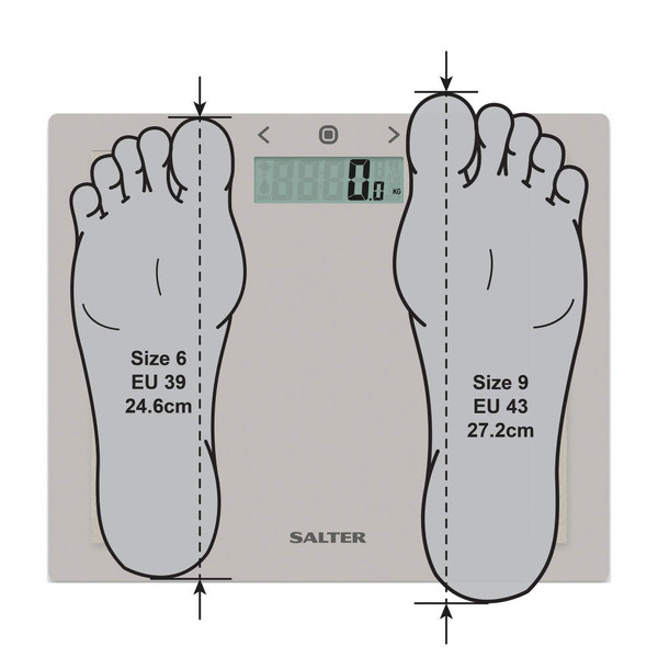 Compact Glass Analyser Bathroom Scale - Grey - Grey - 9113 GY3R - Salter - 5054061479348